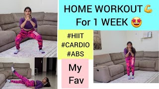 HOME WORKOUT - My Personal Favorite Workouts for  fast WEIGHTLOSS screenshot 3