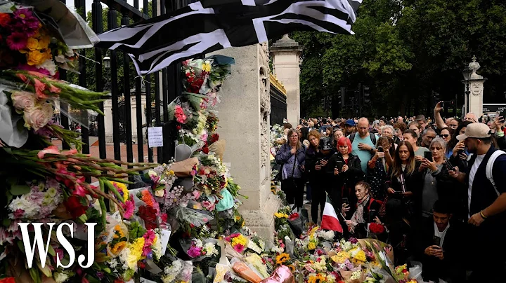 Crowds Gather to Mourn Queen Elizabeth II, as Flag...
