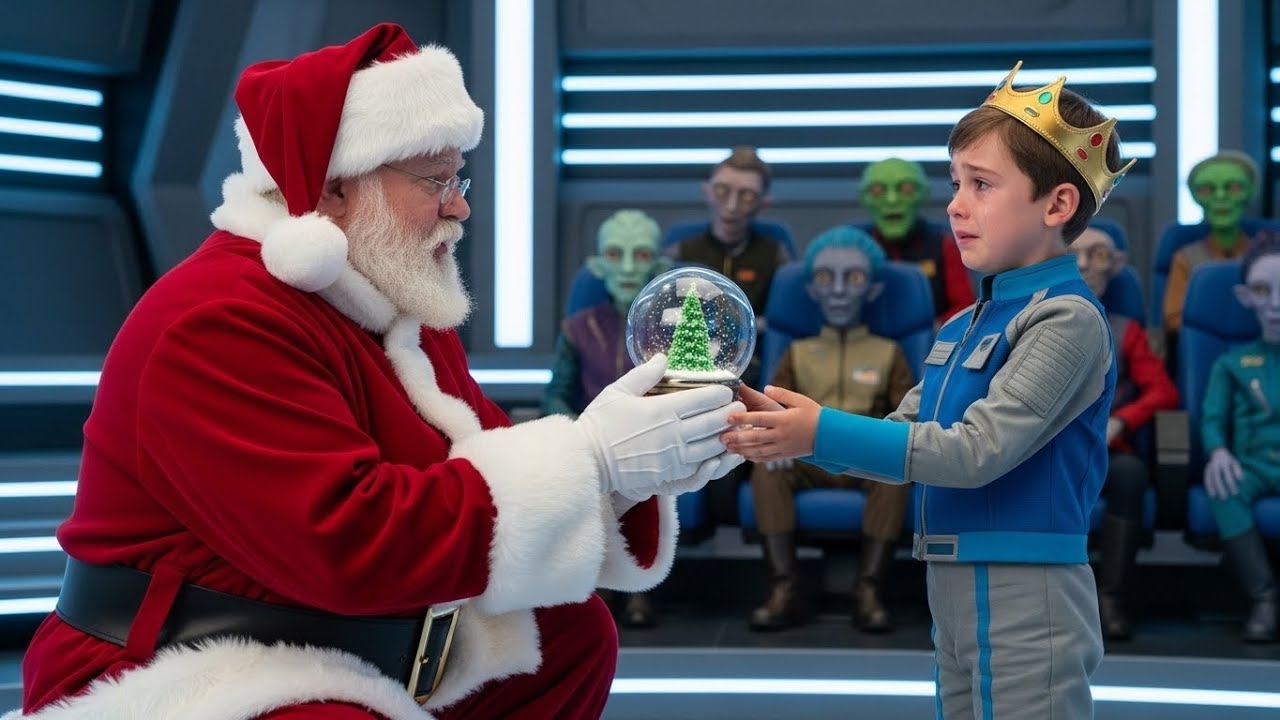 Aliens Laughed at the Overweight Human in a Santa Costume—Until He Gave Alien Prince the Best Gift