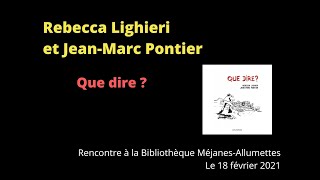 Rencontre avec Rebecca Lighieri et Jean-Marc Pontier pour leur bande dessinée 