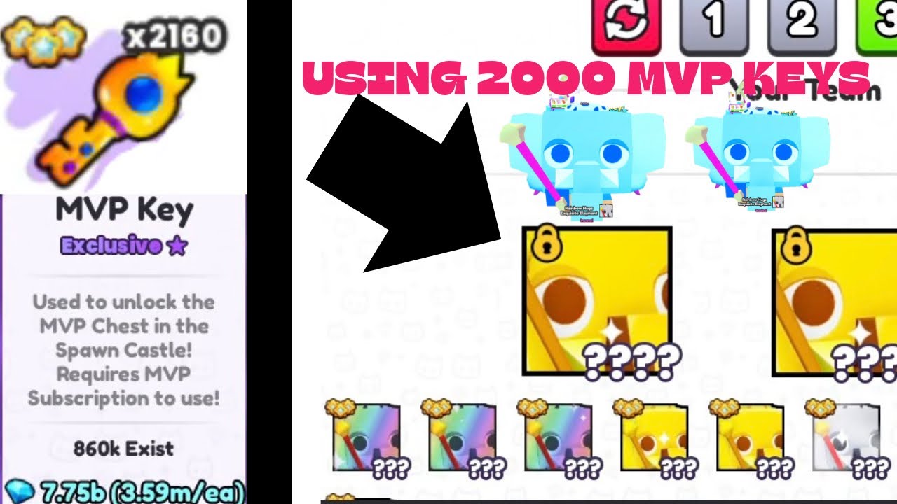 Using 2000+ MVP KEYS In Pet Simulator 99 (IT WAS INSANE!) 🍀🎊