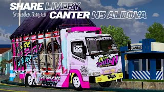 SHARE LIVERY MOD CANTER N5 ALDOVADEWA ||  MOD BUSSID TERBARU