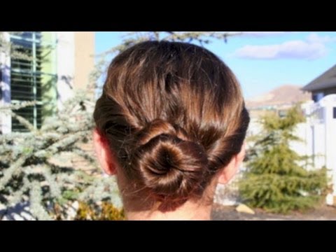 sporty-and-fun-double-twist-around-bun-|-cutegirlshairstyles-|-disney-style