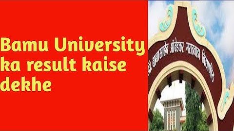 Dr Babasaheb Ambedkar Marathwada University Aurangabad K result kaise dekhe  Bamu Result Kaise dekhe