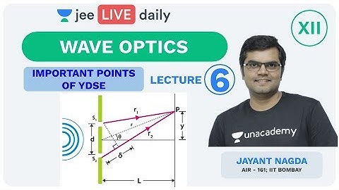 JEE Mains: Wave Optics - L 6 | IIT Physics | Unacademy JEE | Jayant Sir