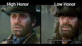 Low Honor Arthur is So Cold When he Says GOODBYE to Tilly And Jack (High Vs Low Honor) - RDR2