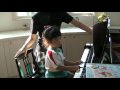 サキ・ミュージックスクール　ピアノレッスン風景　４歳　幼稚園園児