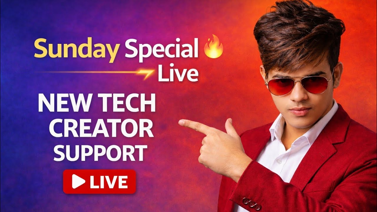 Sunday Special Live 🔥 | New Tech Creator Support | Real Help DKDAS08