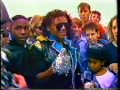 Keith Preddie at Heathrow Airport mobbed as Michael Jackson  arrives 11th July 1988