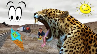 Trains against the jaguar  BeamNG Drive  Funny video Cartoon #vfxicecream#funtooztv