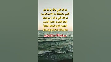 أواخر سورة الحشر #quran #allah #اكسبلور #المصحف #تيك_توك #حالات_واتس #لايك #god #الله #دبي #السعودية