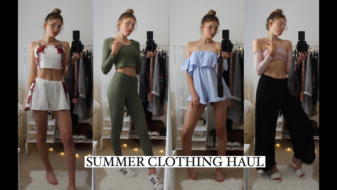 HUGE TRY ON SUMMER CLOTHING HAUL - YouTube