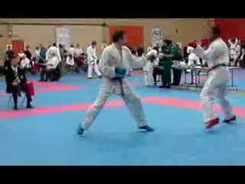 Brunel Karate @ BUSA 08 - Indv Kumite - Daniel Pea...