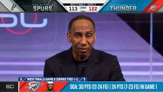 "SGA showed Wemby why he’s the MVP" - Stephen A. Smith reacts to Thunder top Spurs 122-113 in Game 2