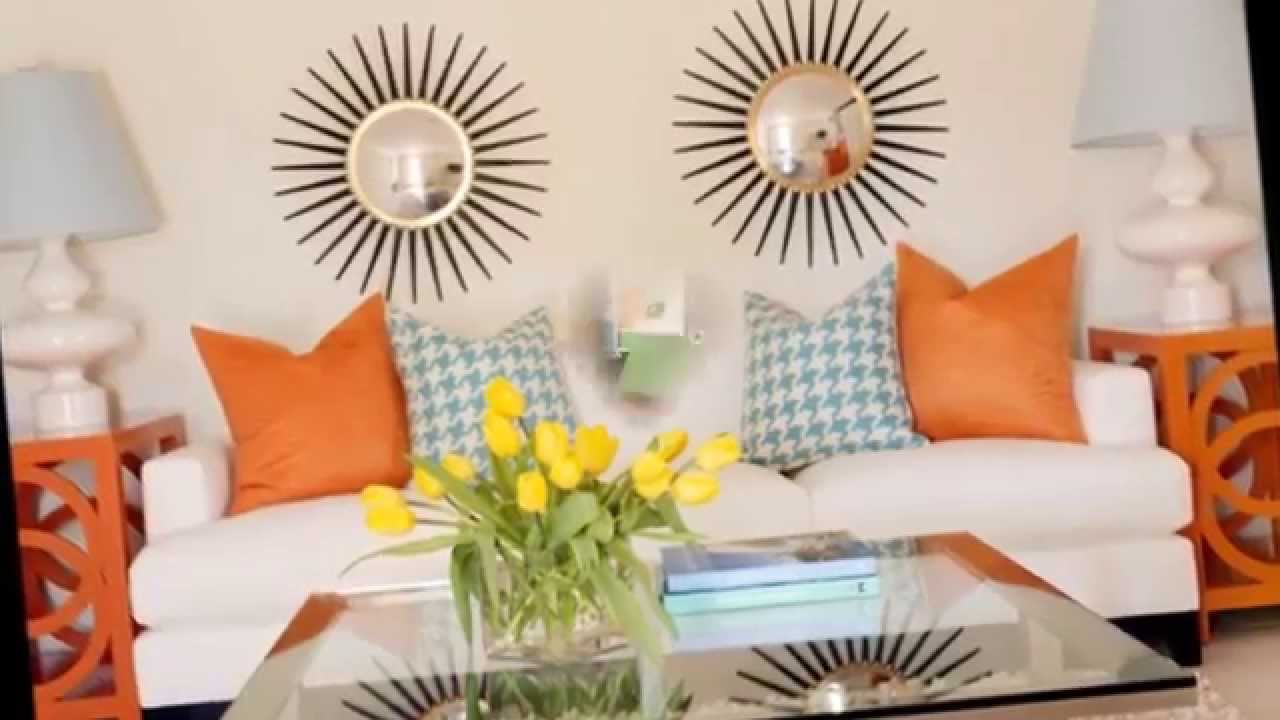 Décoration salon avec des motifs oranges youtube