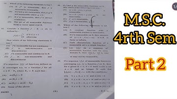 Measure and integration previous year MCQ