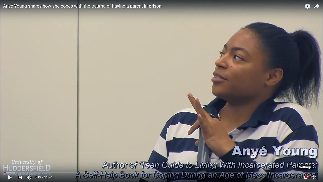 Coping with a parent in prison by teen author Anyé Young at the University of Huddersfield