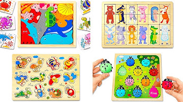 One Hour of Learning Animal Names with Activity Puzzle | Preschool Learning Video for Kids