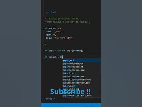 JavaScript object tricks you should know! #javascript # ...
