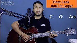 Video thumbnail of "Chord Gampang (Dont Look Back In Anger - OASIS) by Arya Nara (Tutorial Gitar) Untuk Pemula"