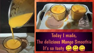 The Mango Smoothie Recipe My First Cooking Related Video Jhumpas Love Try It Out...