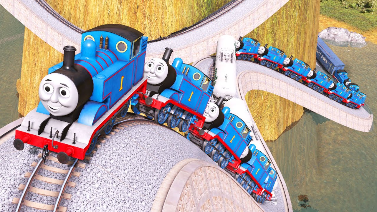 Dance Train Thomas Jumps Up to the Hill to Play on the Beautiful Spiral ...