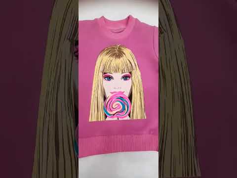 Спортивний костюм для дівчинки з принтом Барбі, видео 1