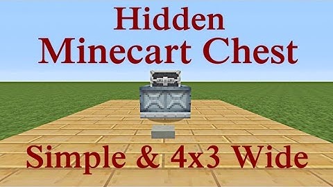 Minecraft Tutorial : Hidden Minecart Chest