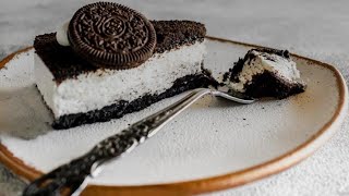 Oreo Cheesecake Recipe With Cookie Dough Swirls#حلويات