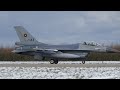 4x Dutch F-16A&#39;s Close up Take offs Frisian Flag 2022 Leeuwarden Airbase EHLW