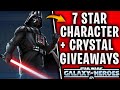 Big 7 Star Darth Vader + Anakin Skywalker, Crystals, and Shard Shop Giveaways for SWGoH!