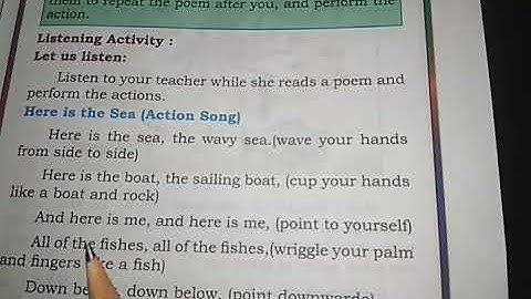3rd std English Unit-4 UNDER THE SEA (NCERT)