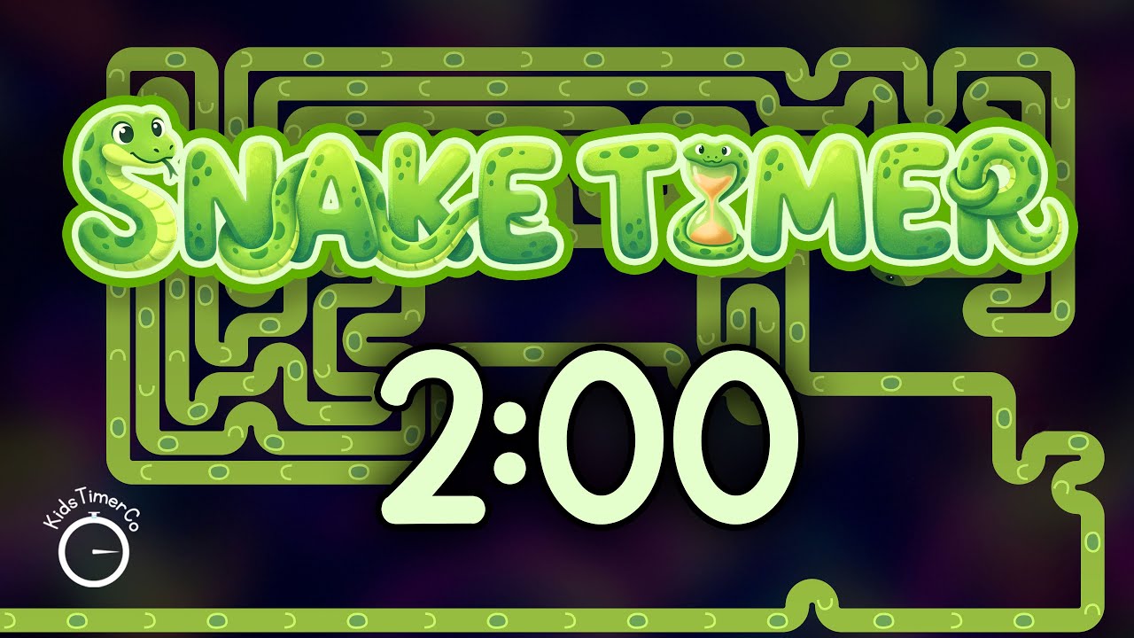 2 Minute Snake Maze Challenge! 🐍 Fun Visual Timer for Kids