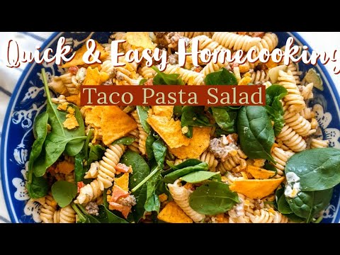 QUICK PASTA SALAD | Taco Pasta Salad Recipe |Simple lunch ideas - YouTube
