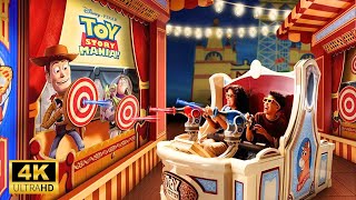 Sharpshootin' Fun! Toy Story Midway Mania! FULL Ride POV Disney California Adventure [4K UHD]
