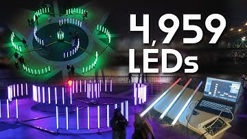 Transforming hundreds of LED strips into this large scale light sculpture