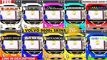 20+ Indian Skins For Volvo 9600S Sleeper Mod | Bus Simulator Indonesia | Volvo 9600s Mod For Bussid