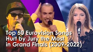 Top 50 Songs Hurt by Jury the Most in Grand Finals (2009-2022) / Eurovision