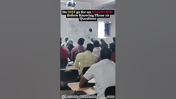 "10 Must-Know Questions Before Your Next Job Interview! ✨✅" | Besant Technologies OMR Branch Chennai
