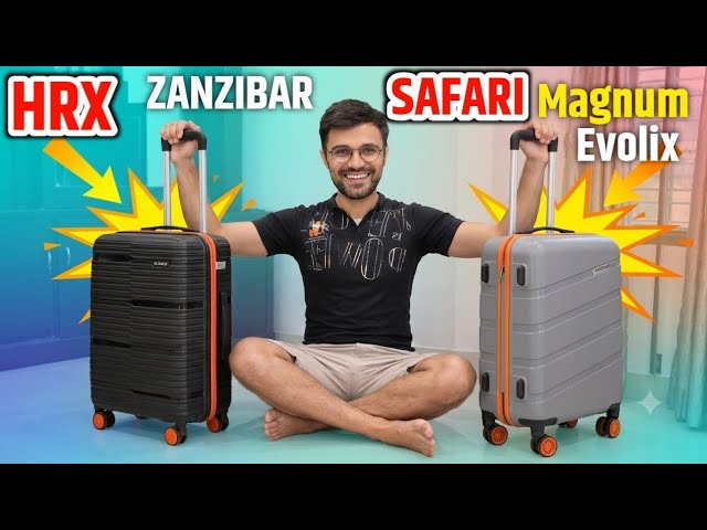 HRX Zanzibar vs Safari Magnum Evolix Trolley Bag Comparison | Best