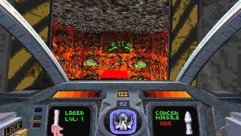 Descent - Menu and First Level Playthrough