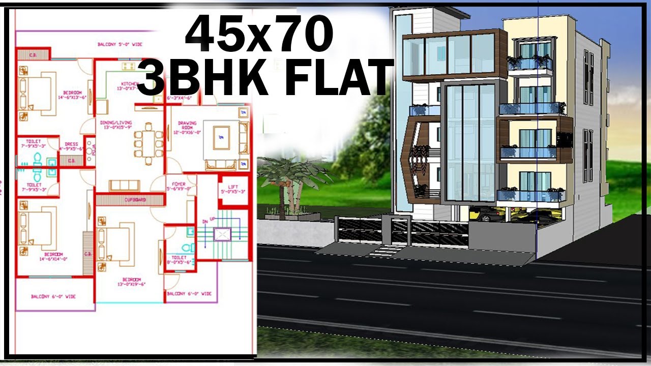 40x70 House Plan With Interior 2 Storey Duplex House With Vastu Gopal Architecture Youtube