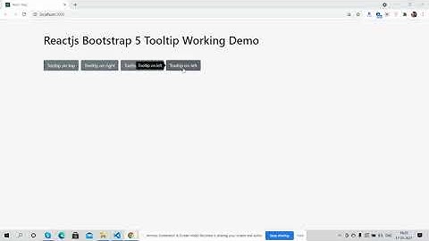 Reactjs Bootstrap 5 Tooltip Working Demo
