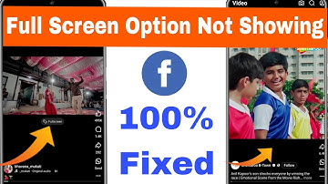 Facebook Full Screen Video Problem || Facebook Video Full Screen Option Not Showing