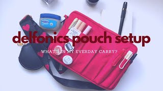 What's in My Stationary Bag? | Delfonics Pouch Setup and Review | Stationary Travel Bag