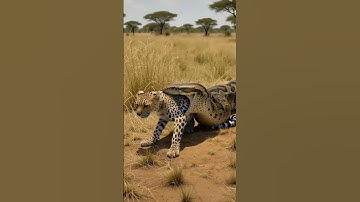Will the snake successfully catch the leopard? 🐍🐆❓ 뱀이 표범을 잡을 수 있을까? #snake #leopard #wildlife