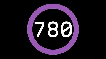 780-Second (13-Minute) Countdown Timer - Dark Background + Circular Progress Bar + Ending Sound