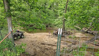 Creek watering hole reinstalled for our southpoll cattle! Making memories and watering animals!