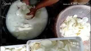 |cassava chips| CARA MEMBUAT KERIPIK SINGKONG YANG RENYAH & GURIH | tidak menempel saat digoreng