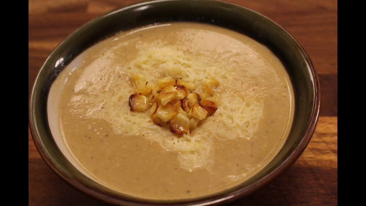 Roasted Corn And Cheese Soup